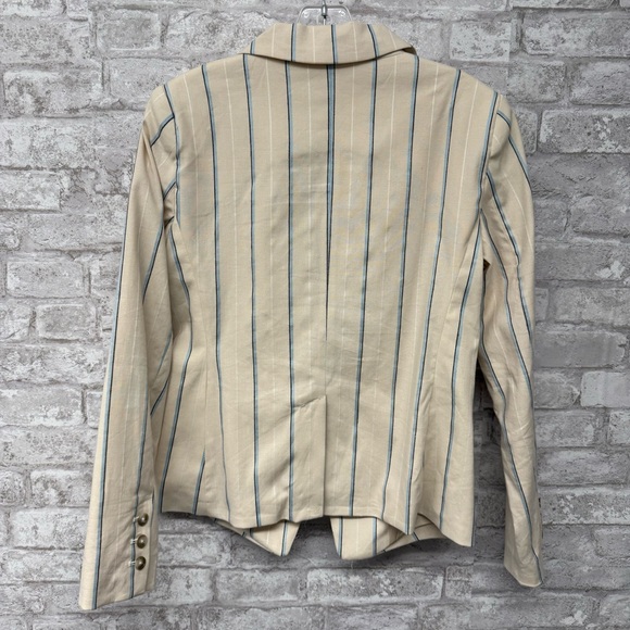 LOFT Stripe Cropped‎ Blazer Women’s Size 2 Linen Blend - Picture 7 of 7